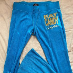 Juicy Couture Blue Velour Track Pants M